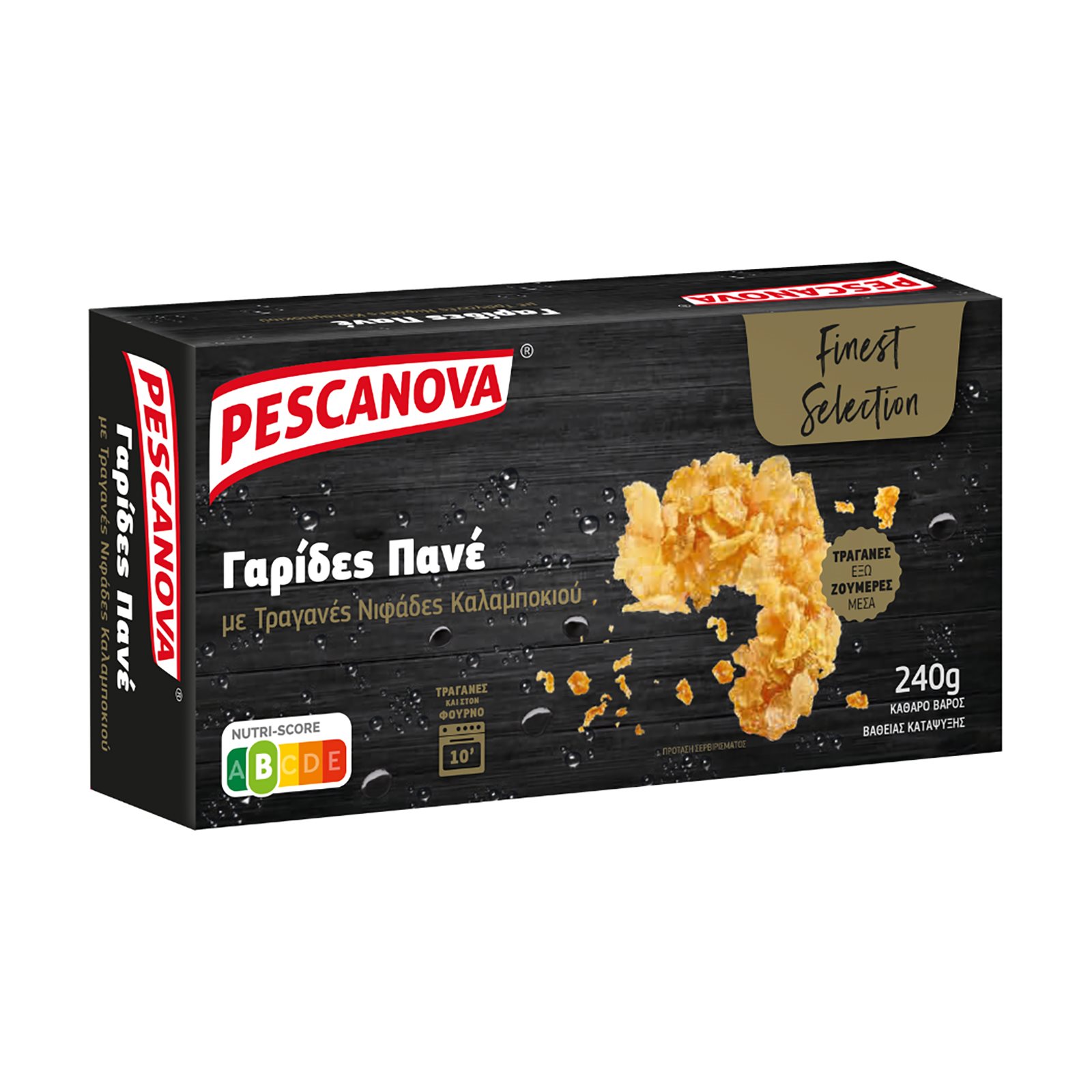 image of Γαρίδες Πανέ PESCANOVA Finest Selection με Νιφάδες Καλαμποκιού 240gr