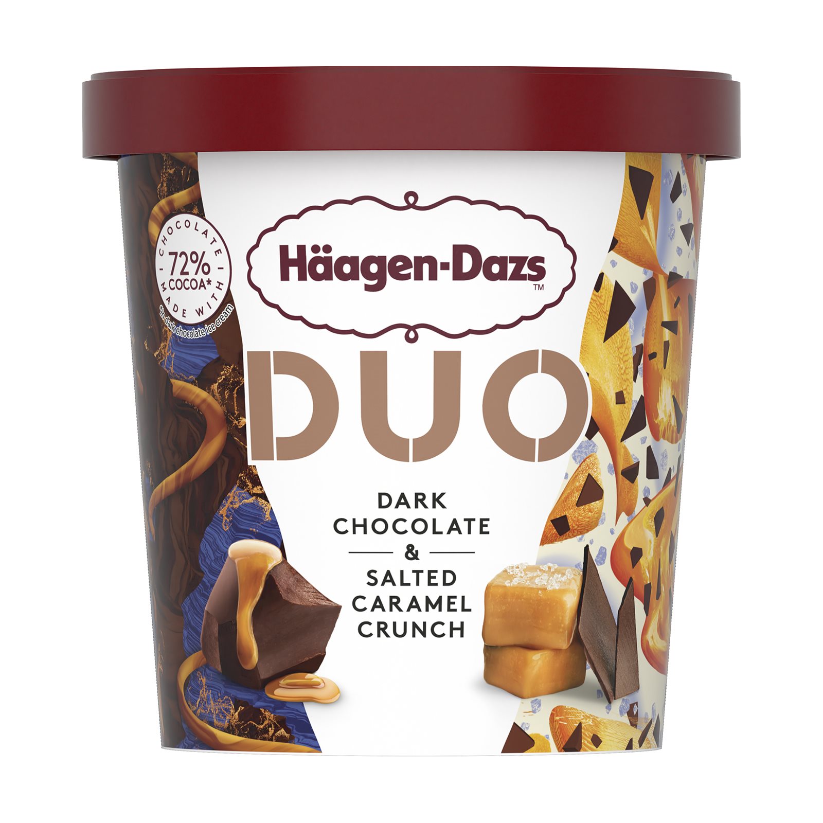 image of HAAGEN-DAZS Duo Παγωτό Dark Chocolate & Salted Caramel Χωρίς γλουτένη 353gr (420ml)