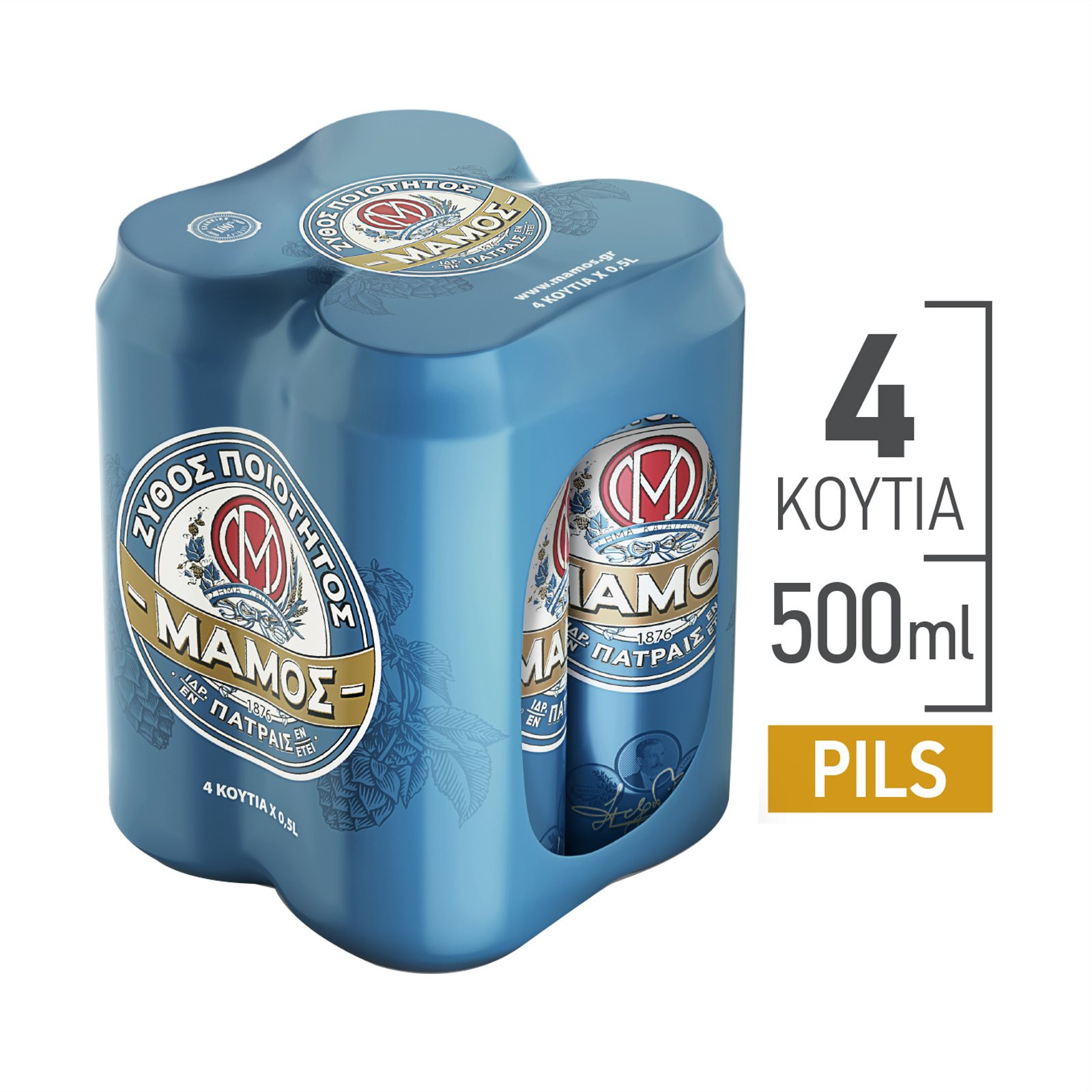 image of ΜΑΜΟΣ Μπίρα Pils 4x500ml