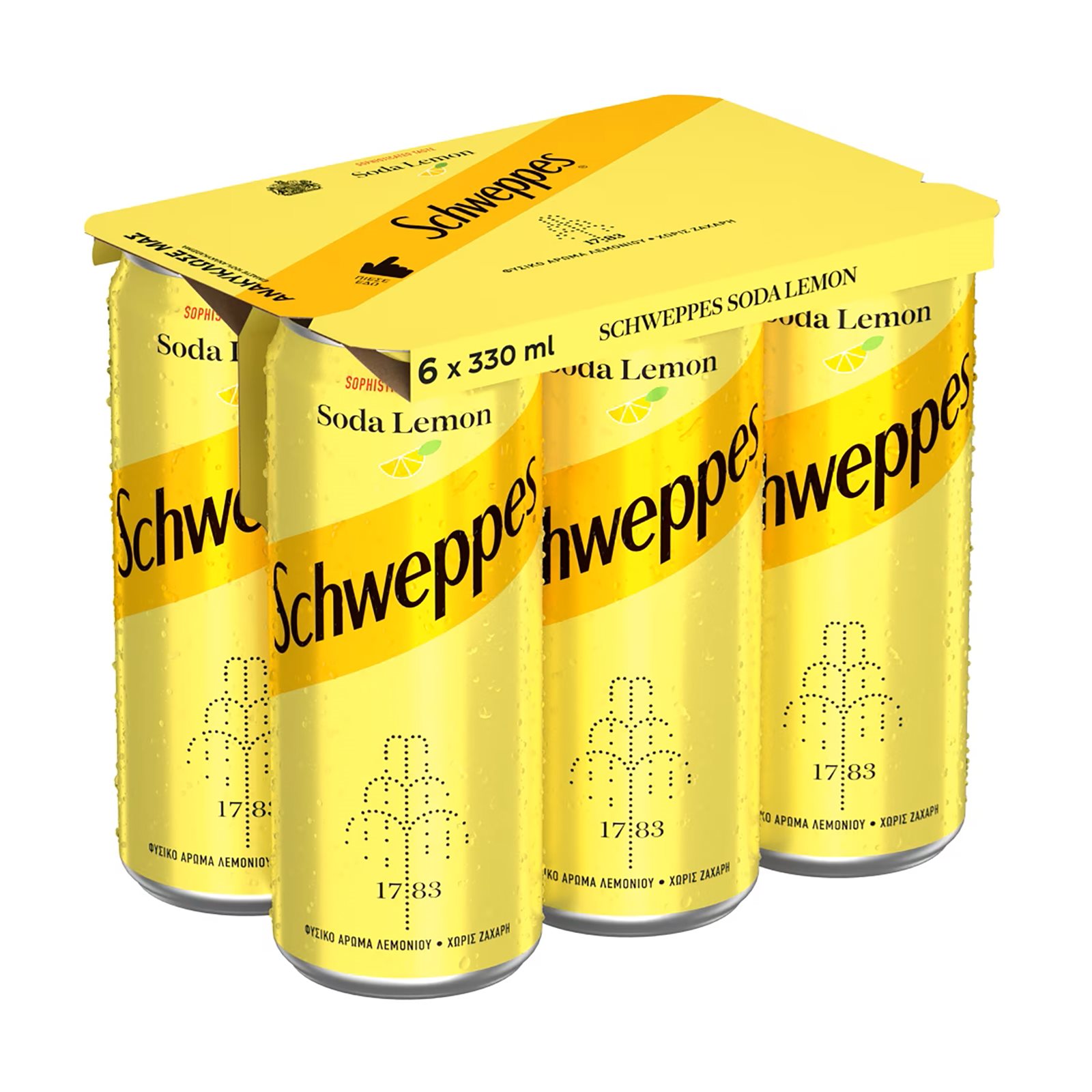 image of SCHWEPPES Σόδα με Λεμόνι Χωρίς ζάχαρη 6x330ml