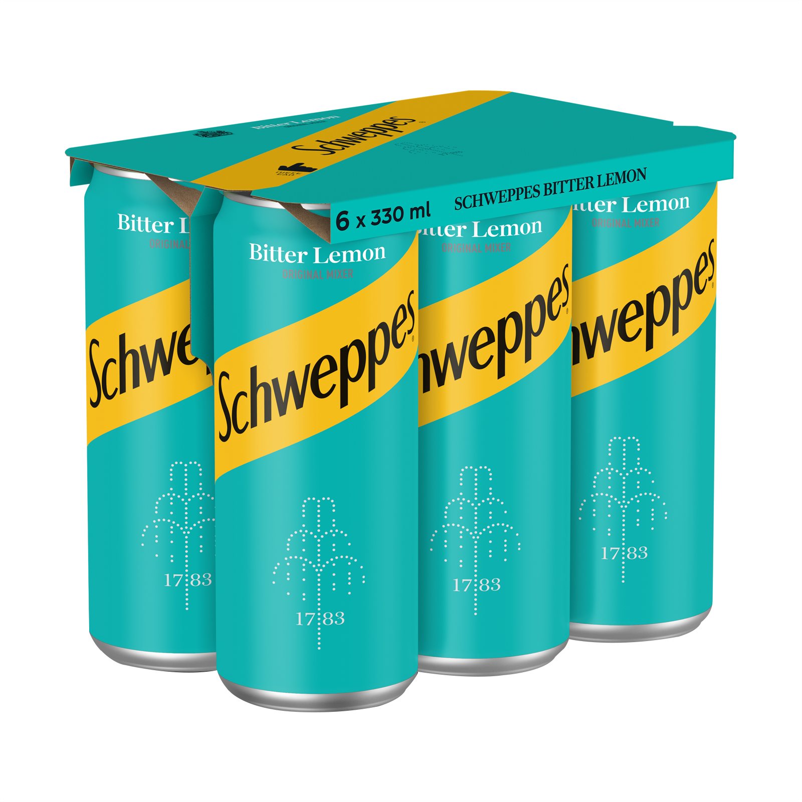 image of SCHWEPPES Αναψυκτικό Bitter Lemon 6x330ml