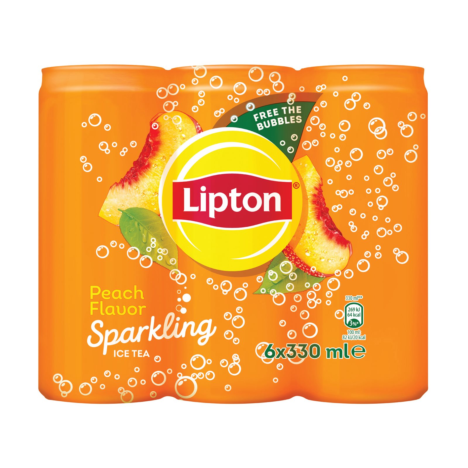 image of LIPTON Ice Tea Ροδάκινο με Ανθρακικό 6x330ml