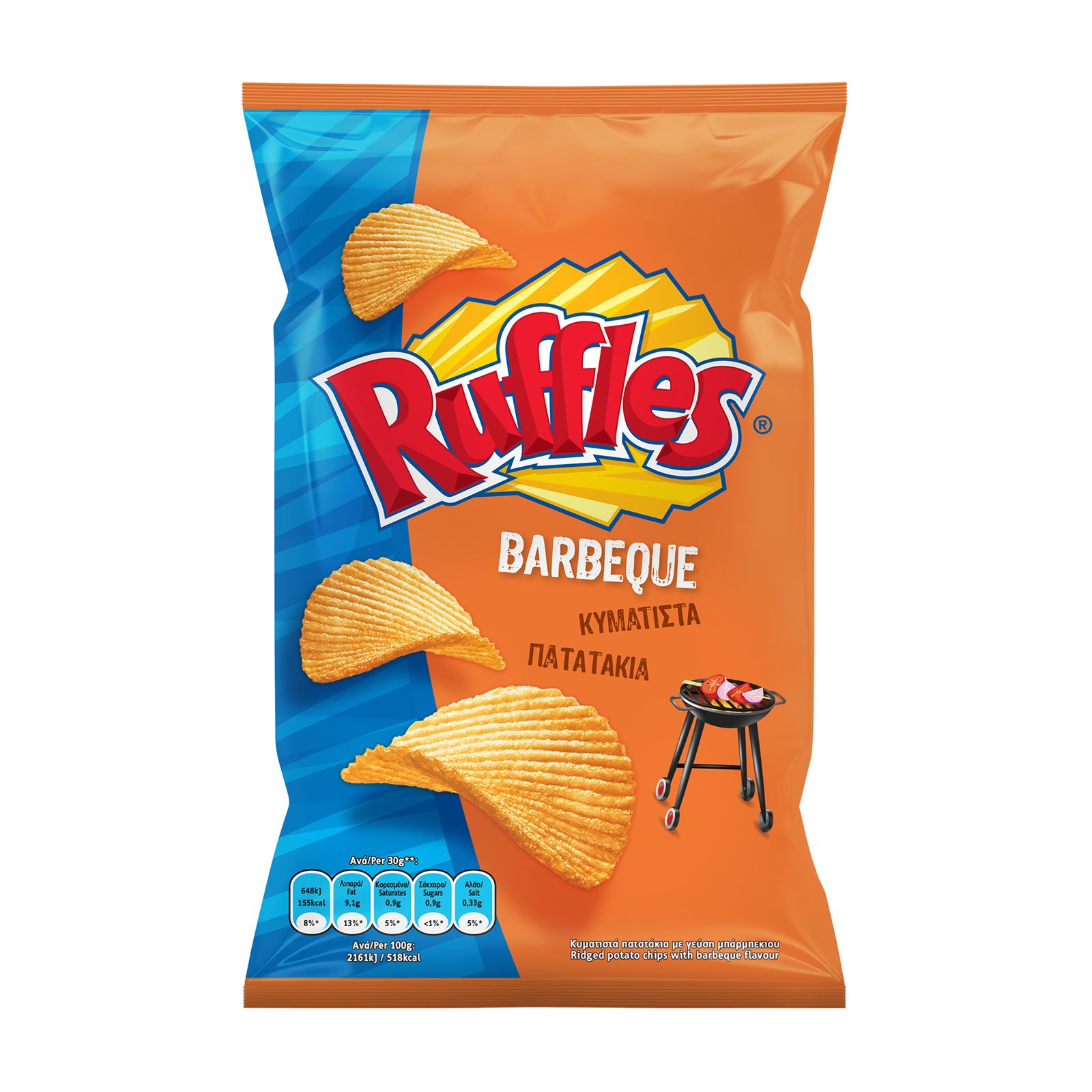 image of RUFFLES Πατατάκια Barbeque 130gr