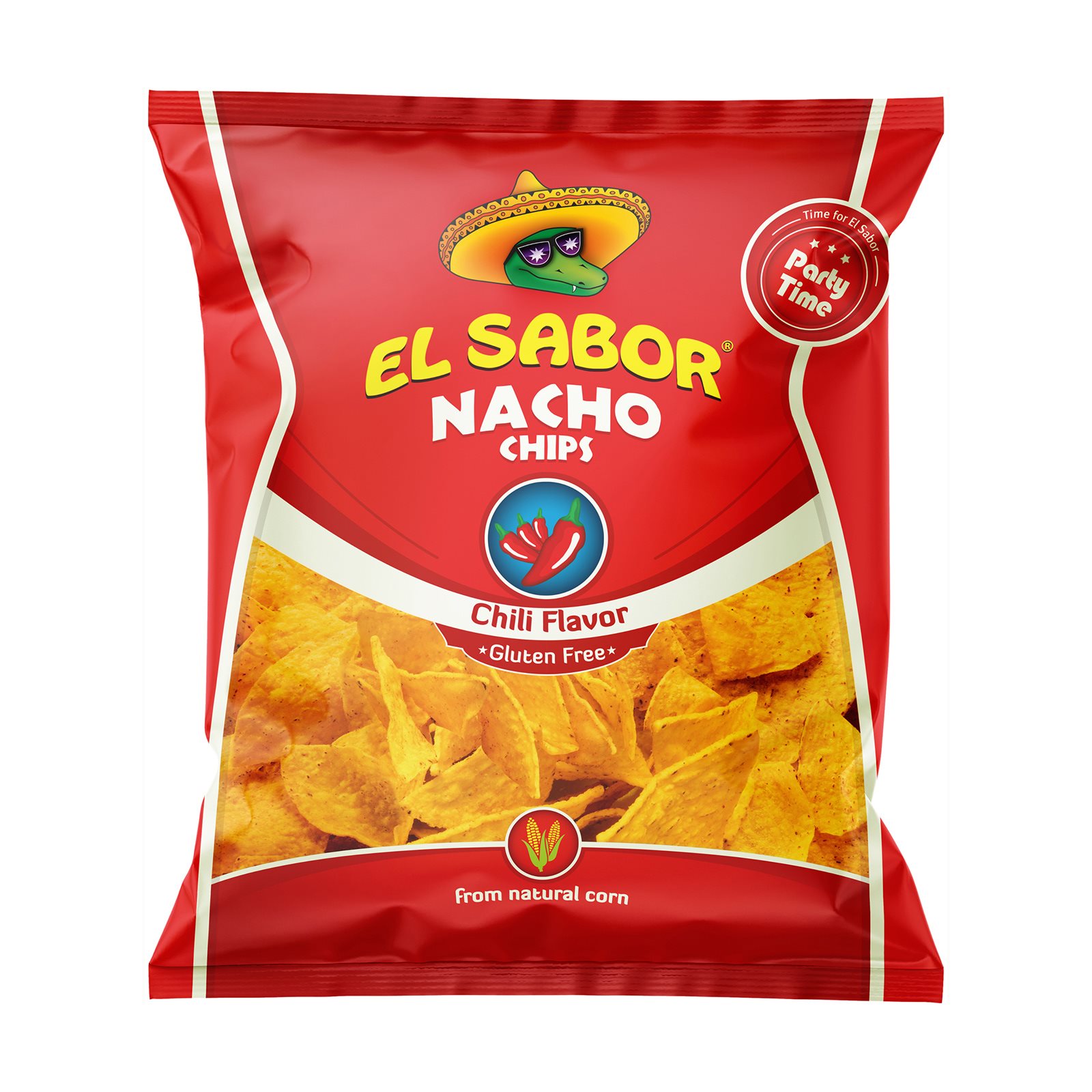 image of EL SABOR Nacho Chips Chili Χωρίς γλουτένη 225gr