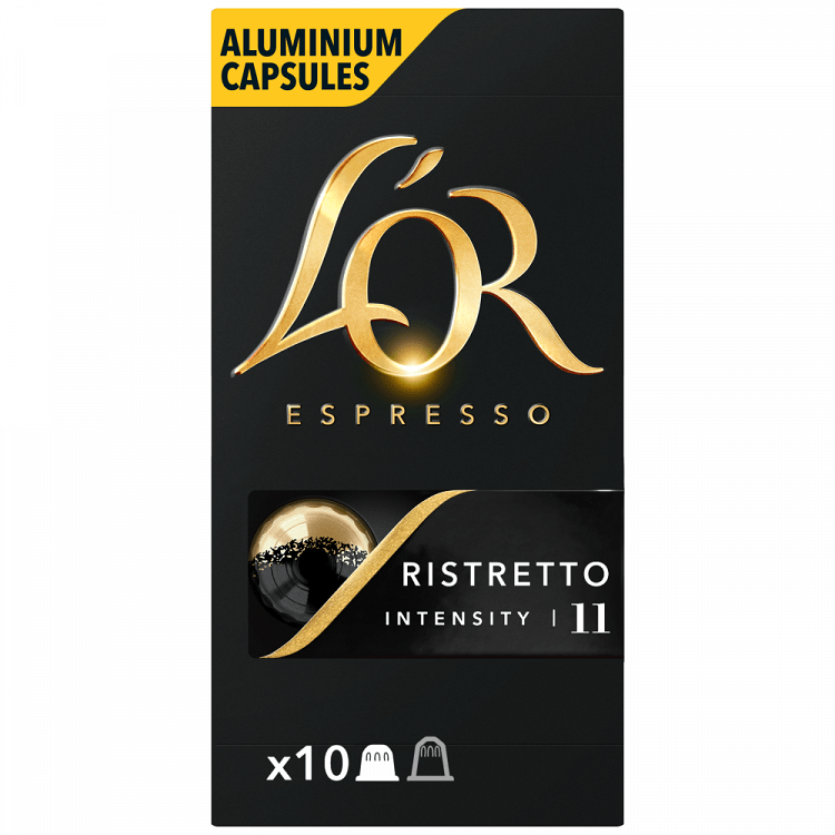 image of L'OR Καφές Espresso Ristretto σε Κάψουλες συμβατές με μηχανή Nespresso 10x5,2gr