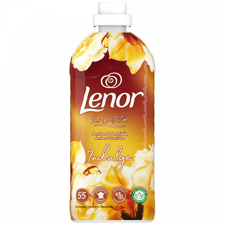 image of LENOR Indulge Συμπυκνωμένο Μαλακτικό Ρούχων Amber & Orchid Relax 55 πλύσεις