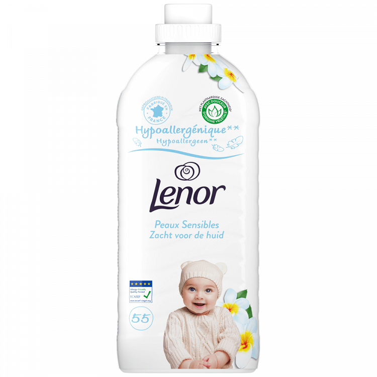 image of LENOR | Συμπυκνωμένο Μαλακτικό Sensitive Υποαλλεργικό 55 Μεζούρες