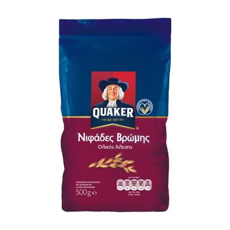 image of QUAKER Νιφάδες Βρόμης Ολικής Άλεσης 500gr