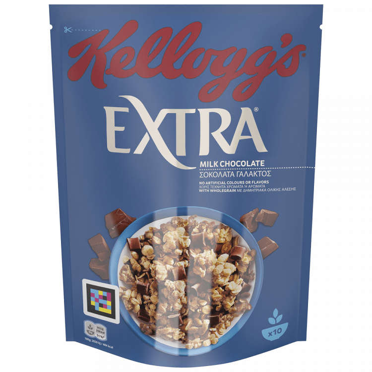 image of KELLOGG'S Extra Τραγανές Μπουκιές Βρόμης με Σοκολάτα Γάλακτος 450gr