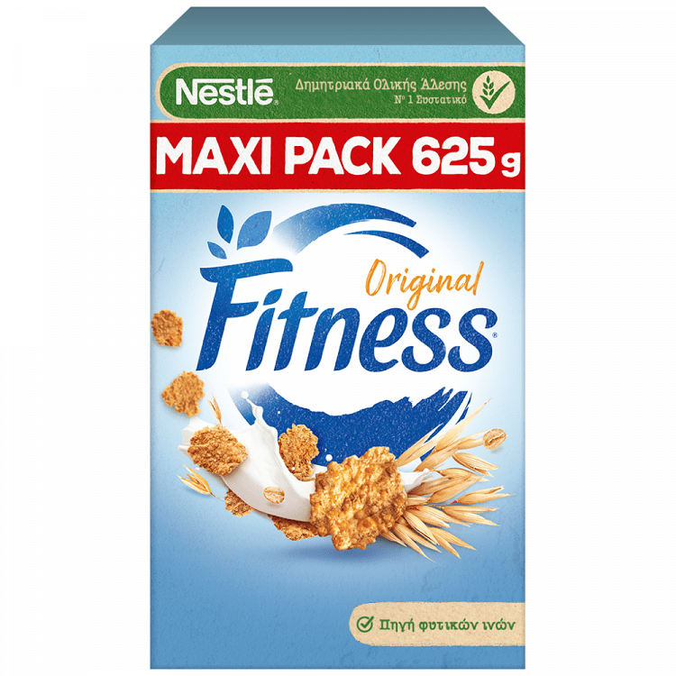 image of NESTLE Fitness Δημητριακά Ολικής Άλεσης Original με Σιτάρι & Βρόμη 625gr