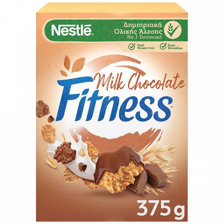 image of NESTLE Fitness Δημητριακά με Σοκολάτα Γάλακτος 375gr