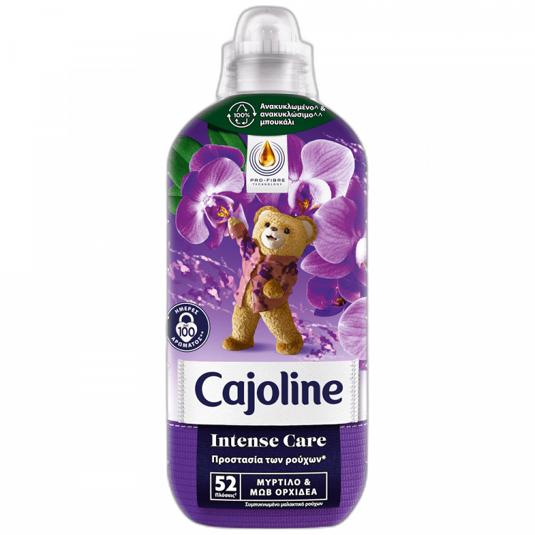 image of CAJOLINE Intense Care Μαλακτικό Ρούχων Συμπυκνωμένο Μύρτιλο & Μοβ Ορχιδέα 52 πλύσεις 1196ml