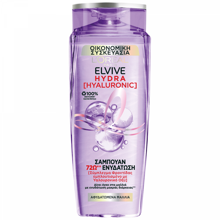 image of ELVIVE Hydra Hyaluronic Σαμπουάν για Αφυδατωμένα Μαλλιά 700ml