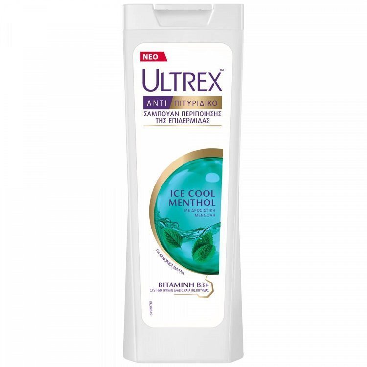 image of ULTREX | Σαμπουάν Ice Cool Menthol Αντιπιτυριδικό 360ml