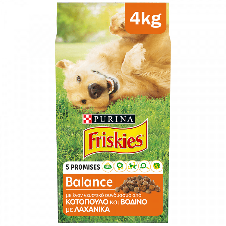 image of FRISKIES | Ξηρά Τροφή Σκύλου Κοτόπουλο & Λαχανικά 4kg