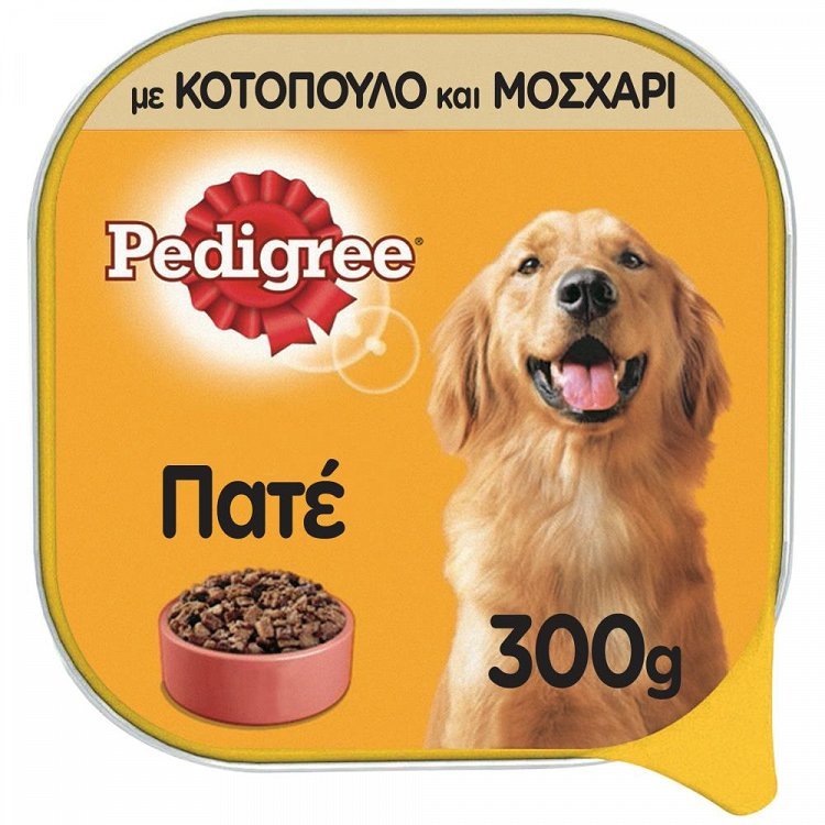 image of PEDIGREE Τροφή για Σκύλους Κοτόπουλο & Μοσχάρι Πατέ 300gr