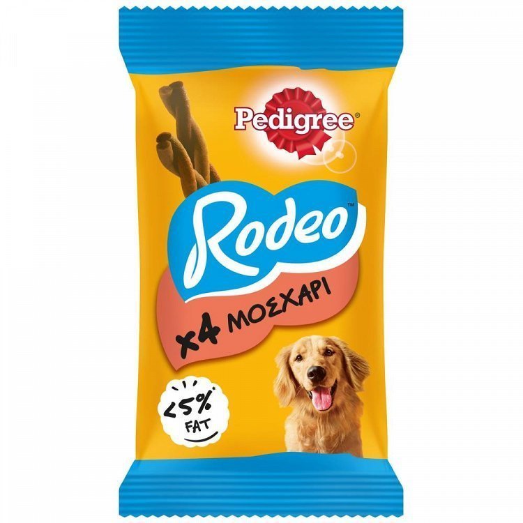 image of PEDIGREE Rodeo Σνακ Σκύλου με Μοσχάρι 4τεμ 70gr