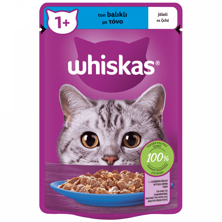 image of WHISKAS Γατοτροφή Τόνος Σε Ζελέ 85γρ