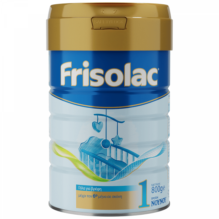 image of FRISOLAC 1 Γάλα 1ης Βρεφικής Ηλικίας 0-6 Μηνών σε σκόνη 800gr