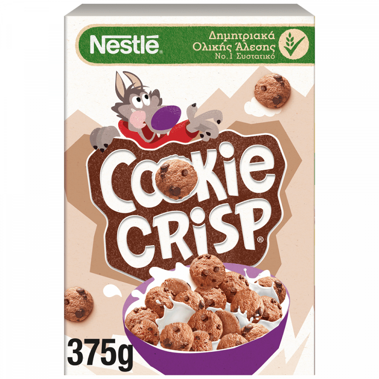 image of NESTLE Δημητριακά Ολικής Άλεσης Cookie Crisp 375gr