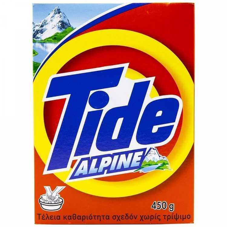 image of TIDE Απορρυπαντικό Ρούχων Χεριού Σκόνη Alpine 450gr