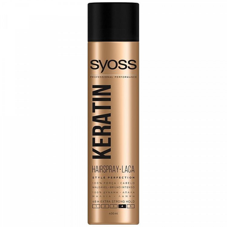 image of SYOSS Keratin Λακ Μαλλιών με Έξτρα Δυνατό Κράτημα 400ml