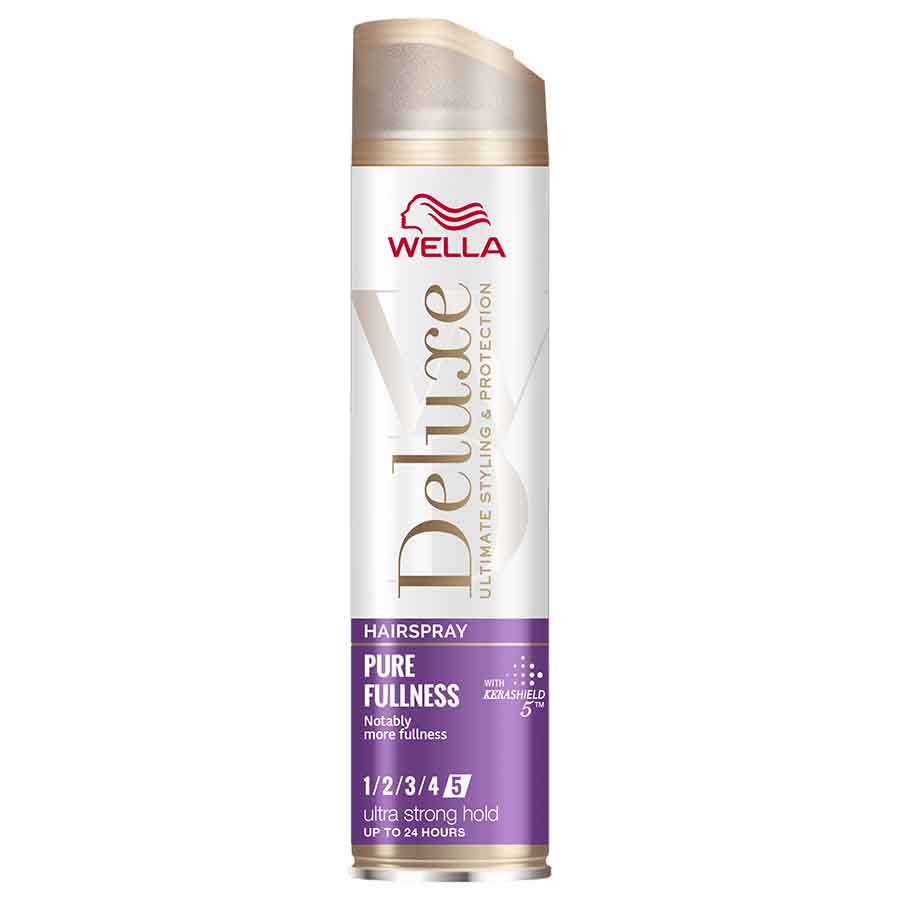 image of Wella Deluxe Pure Fullness Λακ Ultra Strong No5 250ml.