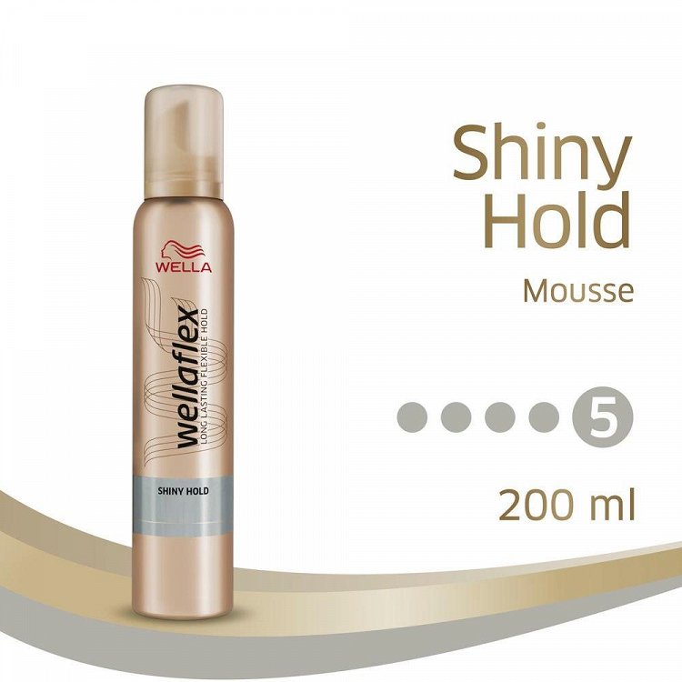 image of Wella Flex Shiny Hold Mousse No5 200ml.