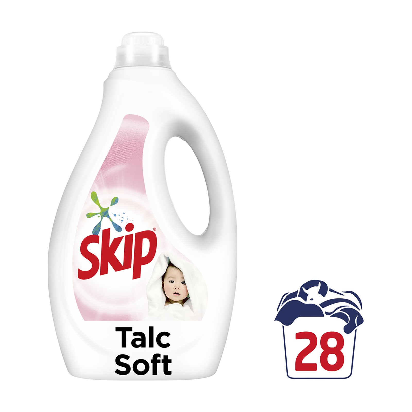 image of SKIP Απορρυπαντικό Πλυντηρίου Ρούχων Υγρό Talc Soft 28 πλύσεις