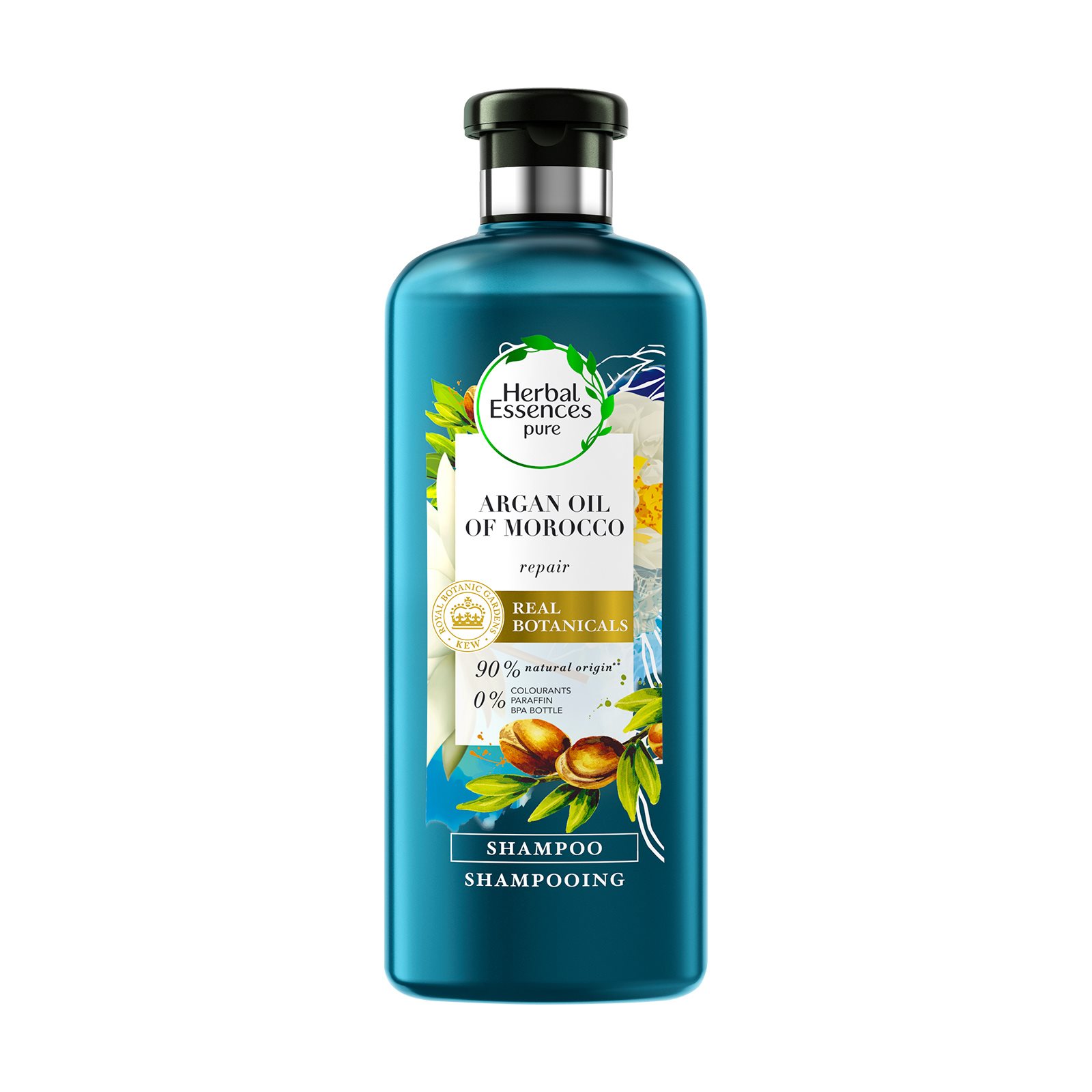 image of HERBAL ESSENCES Pure Σαμπουάν Μαλλιών με Μαροκινό Argan Oil για Αναδόμηση 400ml