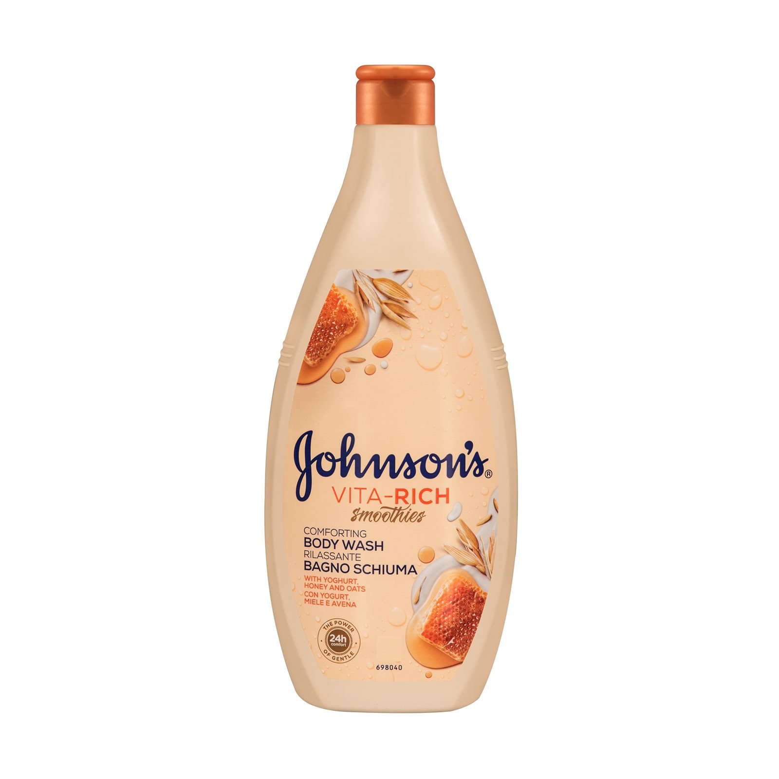 image of JOHNSON'S Vita Rich Smoothies Αφρόλουτρο Comforting με Γιαούρτι Μέλι & Βρόμη 750ml