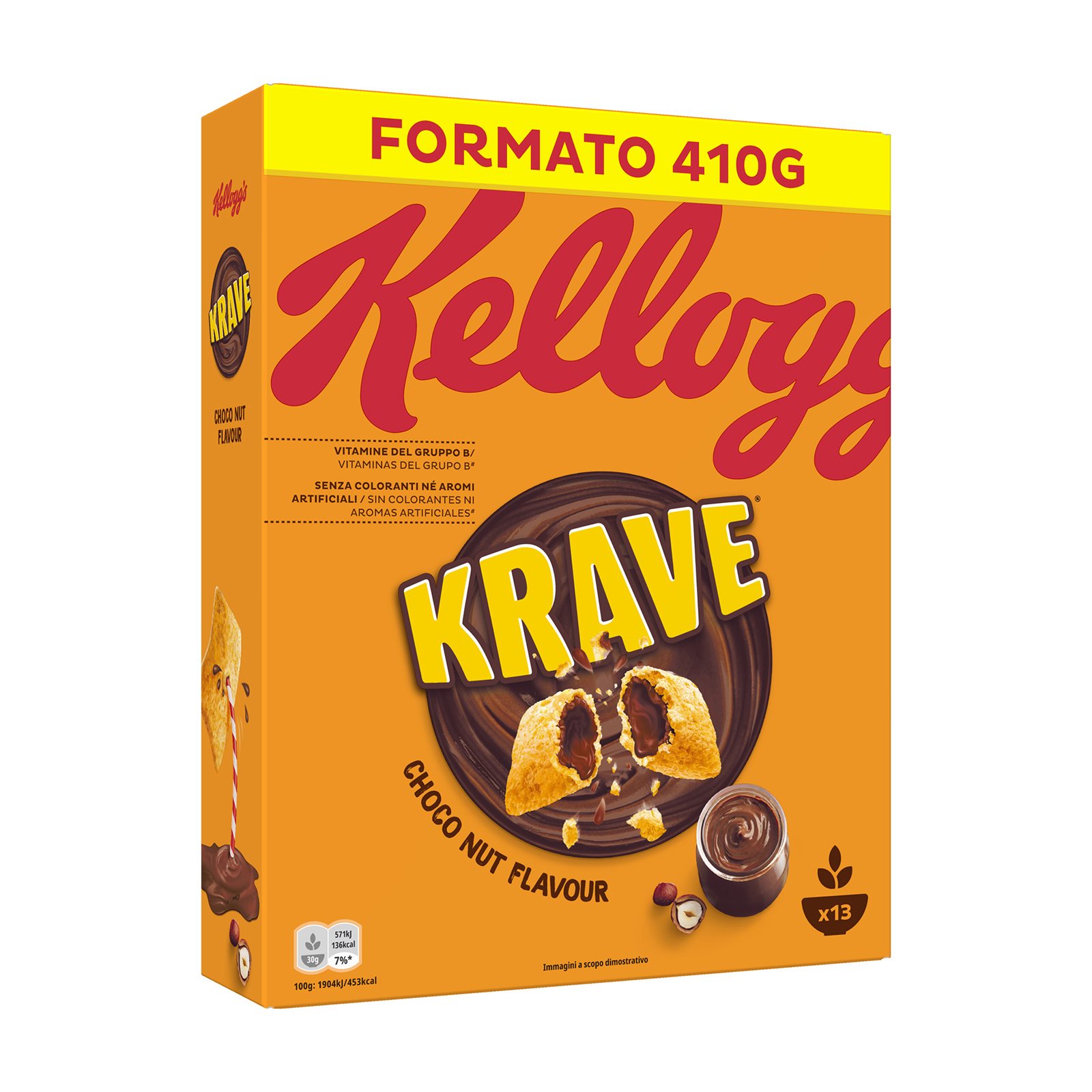 image of KELLOGG'S Krave Δημητριακά με Πραλίνα Φουντουκιού 410gr