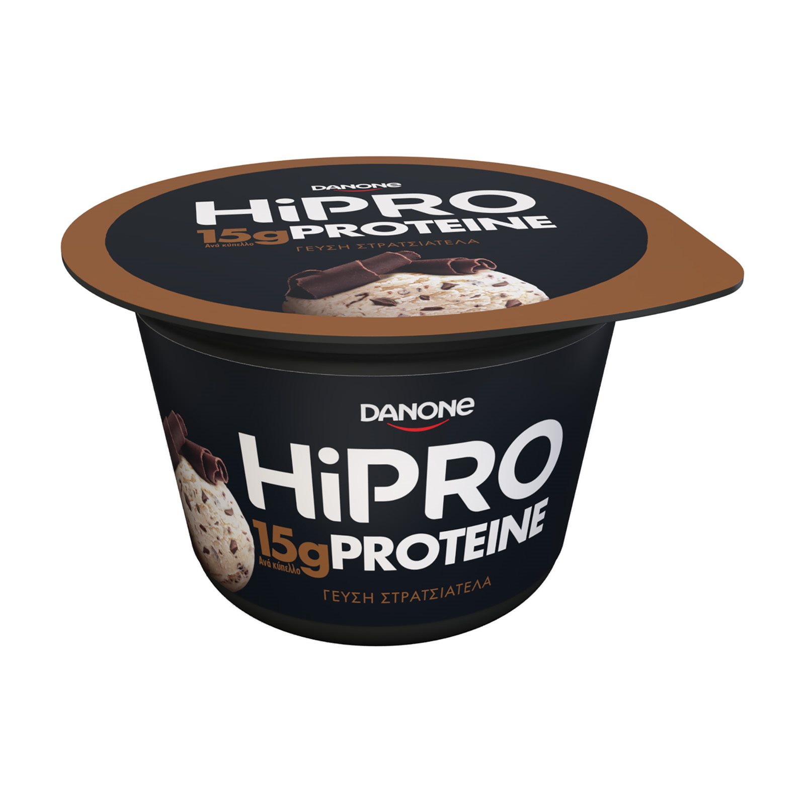 image of DANONE HiPro Protein Επιδόρπιο Γιαουρτιού με γεύση Στρατσιατέλα Χωρίς γλουτένη Χωρίς προσθήκη ζάχαρης 160gr