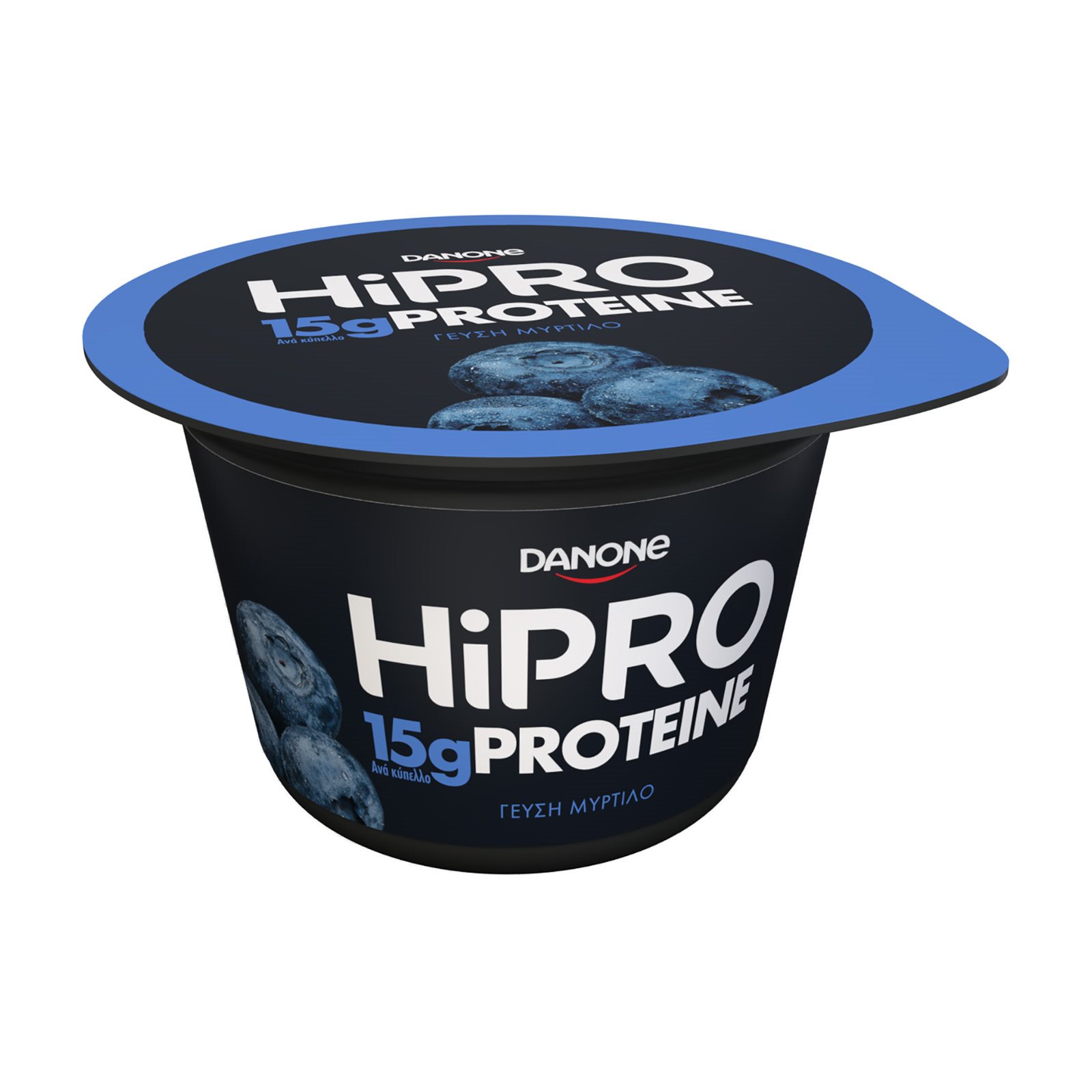 image of DANONE HiPro Protein Επιδόρπιο Γιαουρτιού με γεύση Μύρτιλο Χωρίς γλουτένη Χωρίς προσθήκη ζάχαρης 160gr