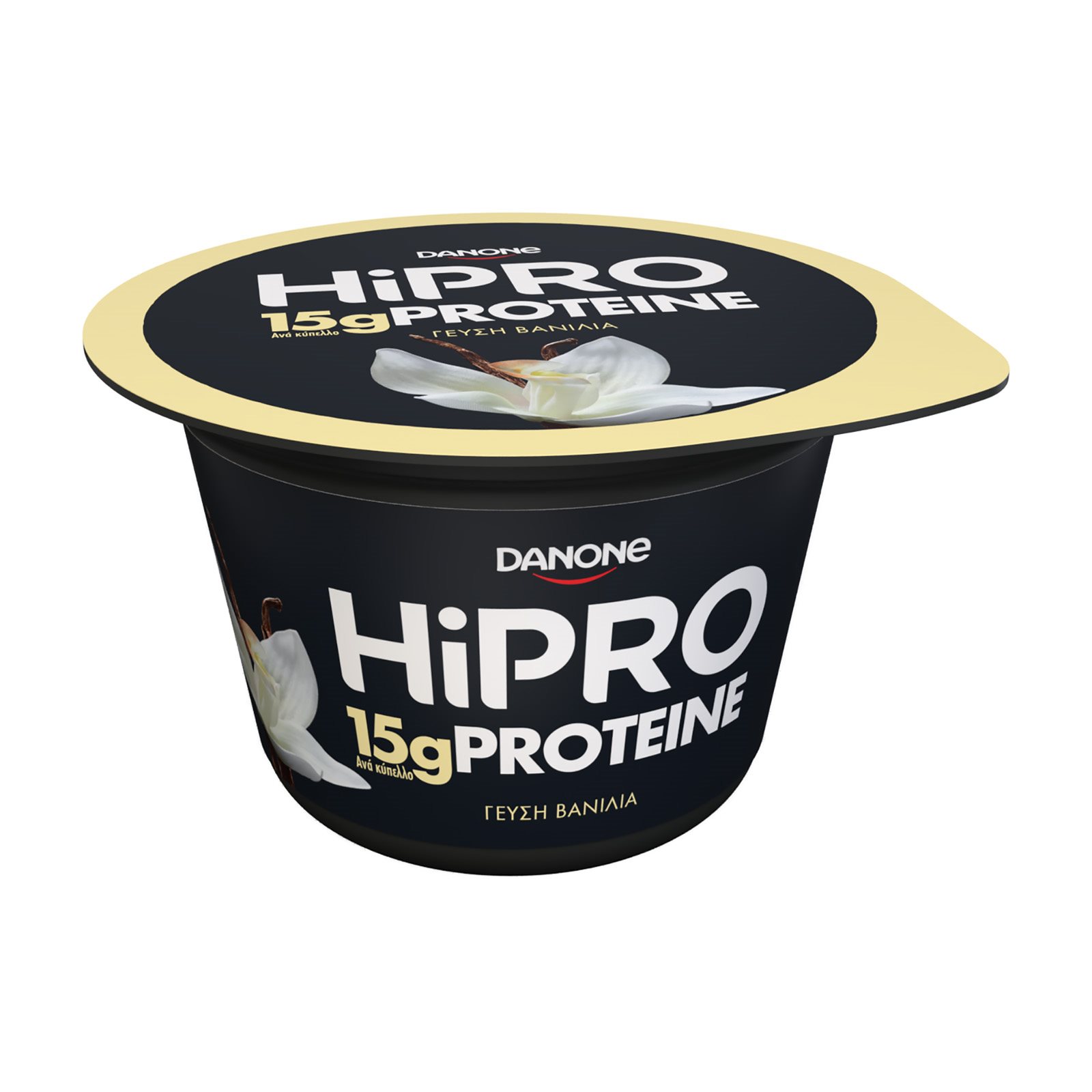 image of DANONE HiPro Protein Επιδόρπιο Γιαουρτιού με γεύση Βανίλια Χωρίς προσθήκη ζάχαρης 160gr