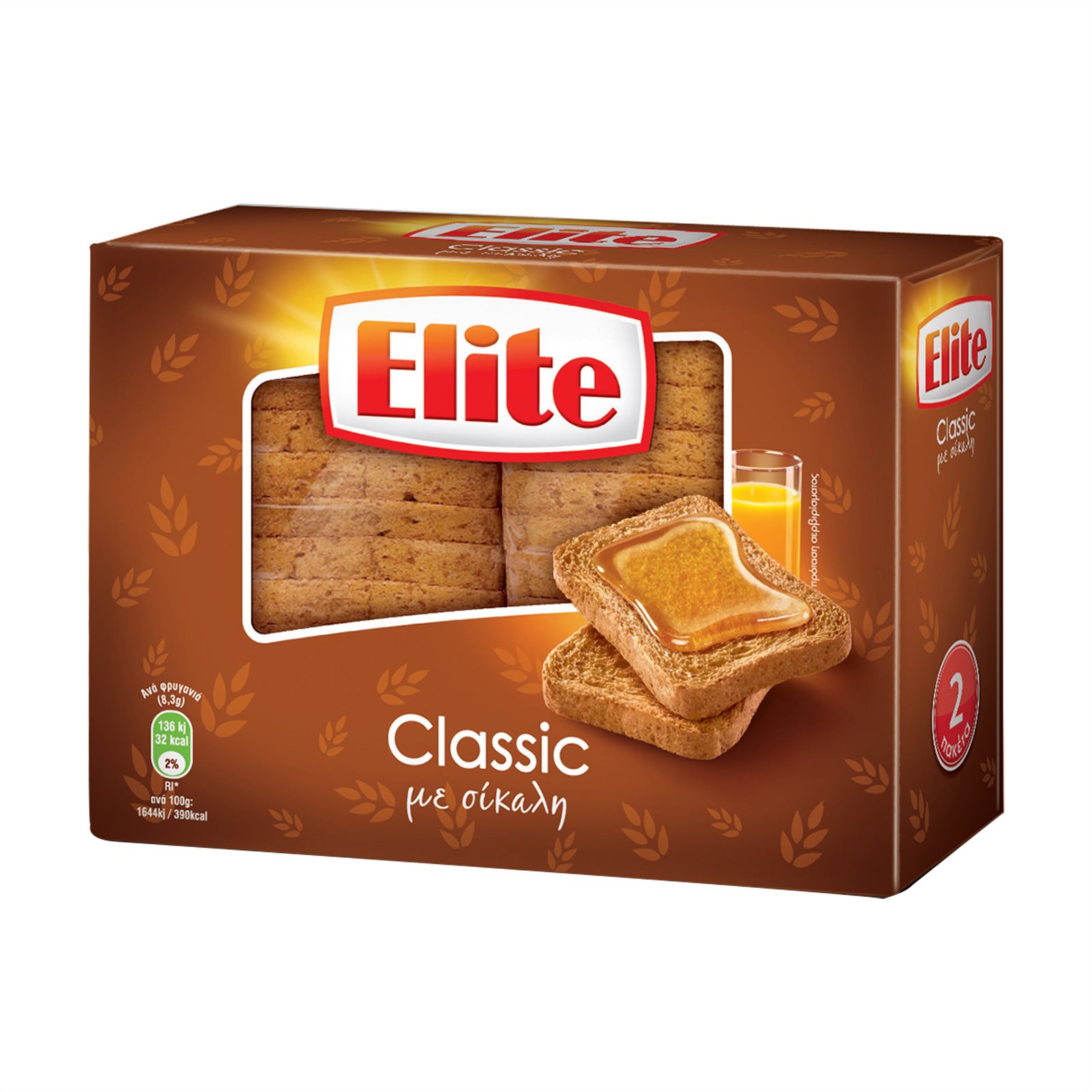 image of ELITE Classic Φρυγανιές με Σίκαλη 180gr