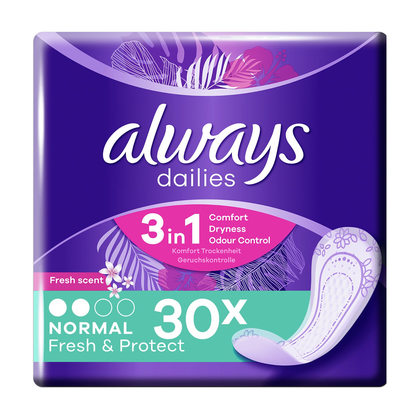 image of ALWAYS Dailies Fresh&Protect Σερβιετάκια Normal Fresh Scent 30τεμ