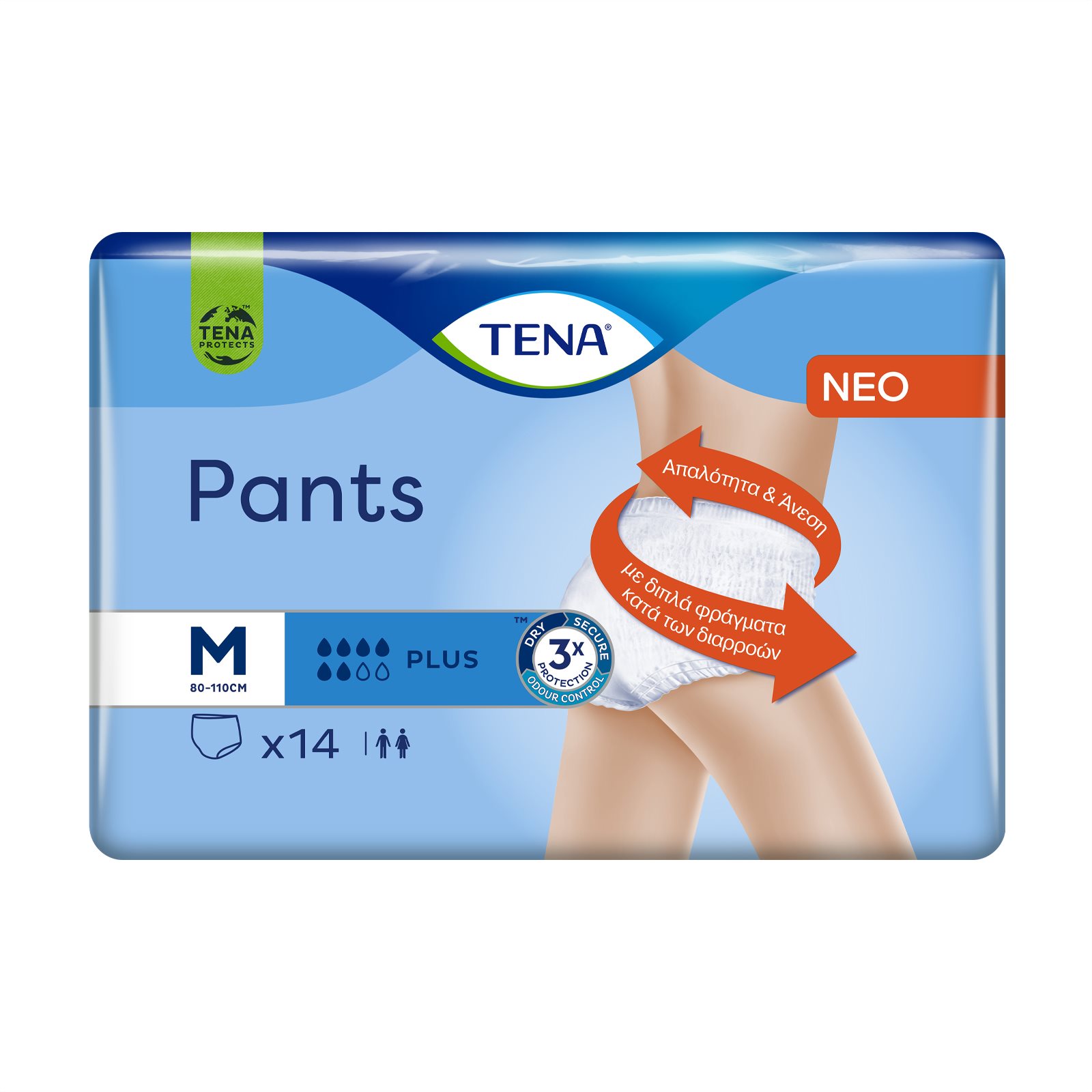 image of TENA Pants Plus Εσώρουχα Ακράτειας Medium 14τεμ