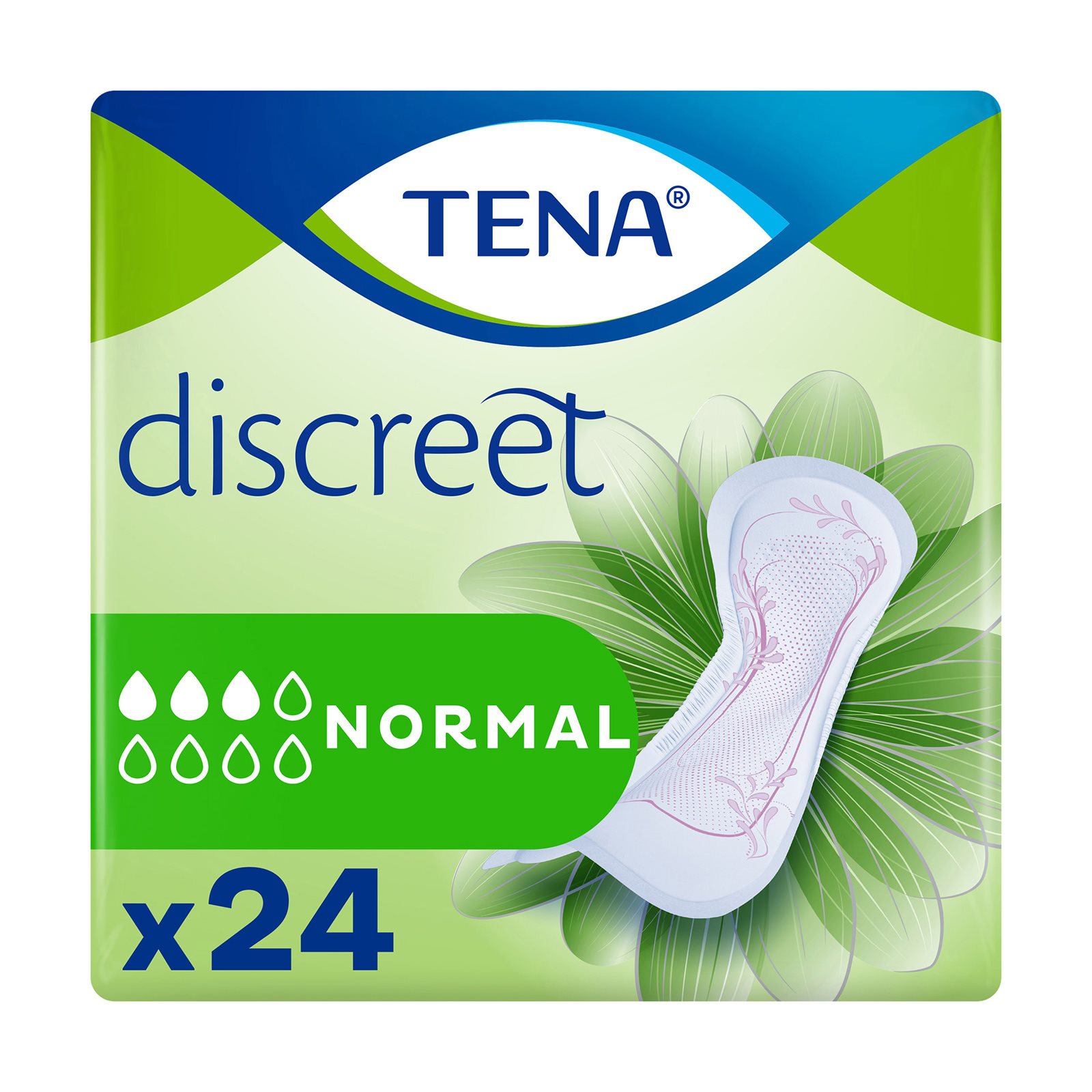 image of TENA Discreet Σερβιέτες Ακράτειας Normal 24τεμ