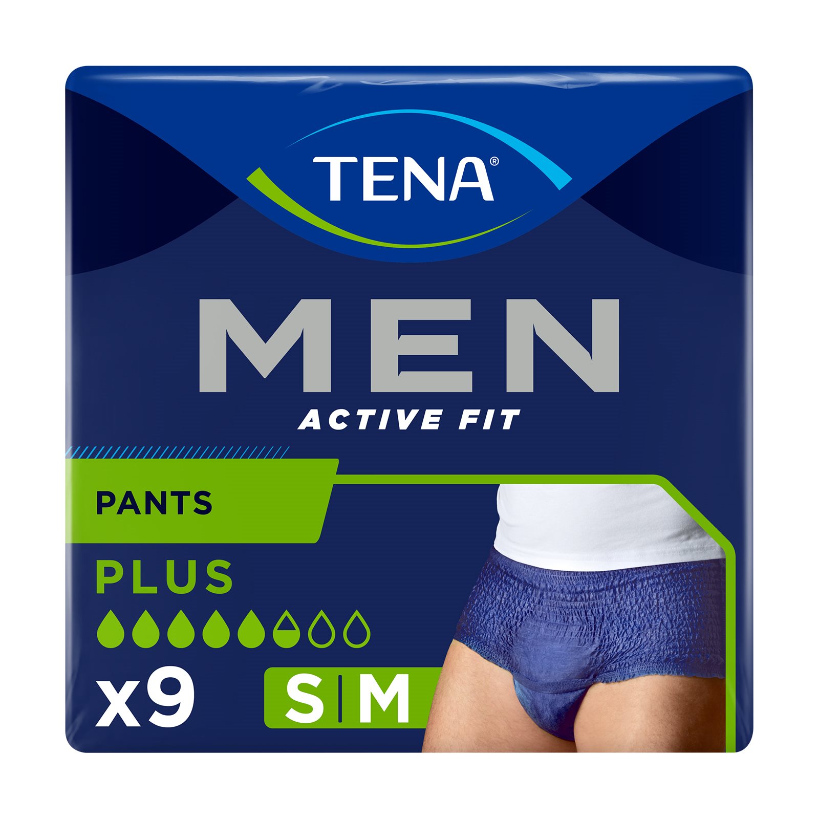 image of TENA Men Active Fit Pants Εσώρουχα Ακράτειας Plus Small - Medium 9τεμ