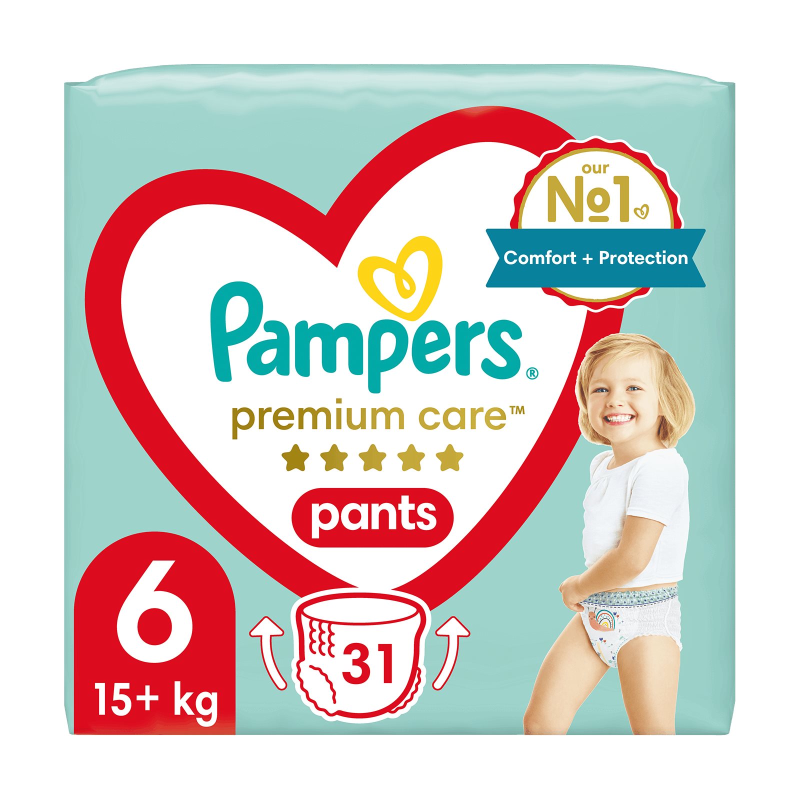 image of PAMPERS Premium Care Pants Πάνες Βρακάκι Νο6 15+kg 31τεμ