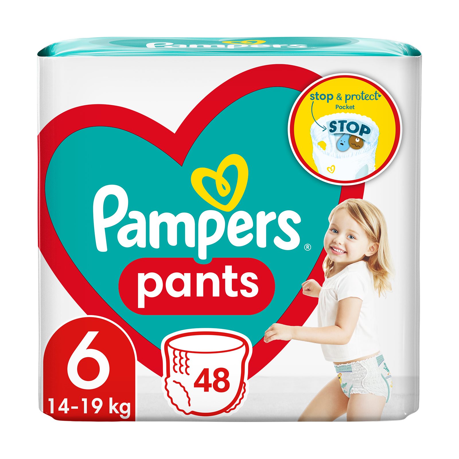 image of PAMPERS Pants Πάνες Βρακάκι Νο6 14-19kg 48τεμ