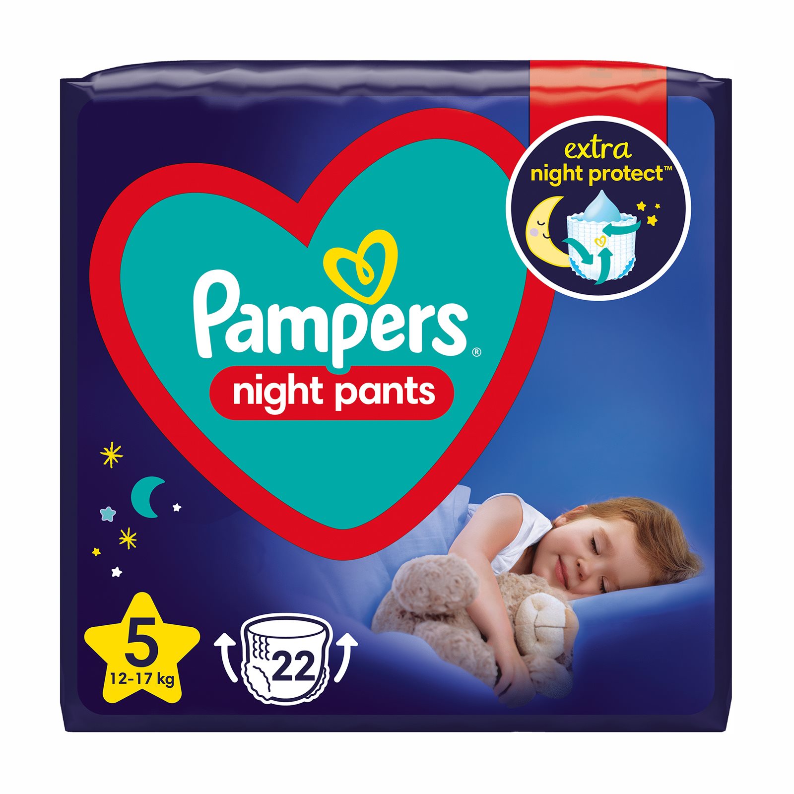 image of PAMPERS Night Pants Νο5 12-17kg 22τεμ