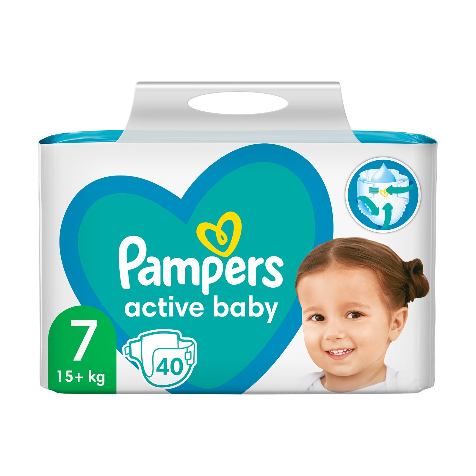 image of PAMPERS Active Baby Πάνες Νο7 15+kg 40τεμ