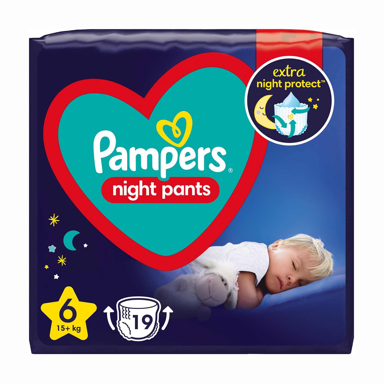 image of PAMPERS Night Pants Νο6 15+kg 19τεμ