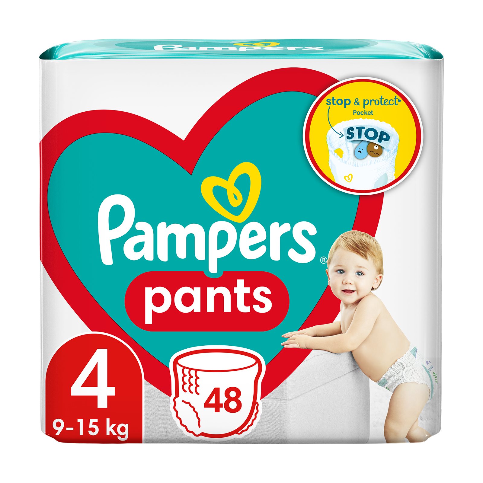 image of PAMPERS Pants Πάνες Βρακάκι Νο4 9-15kg 48τεμ