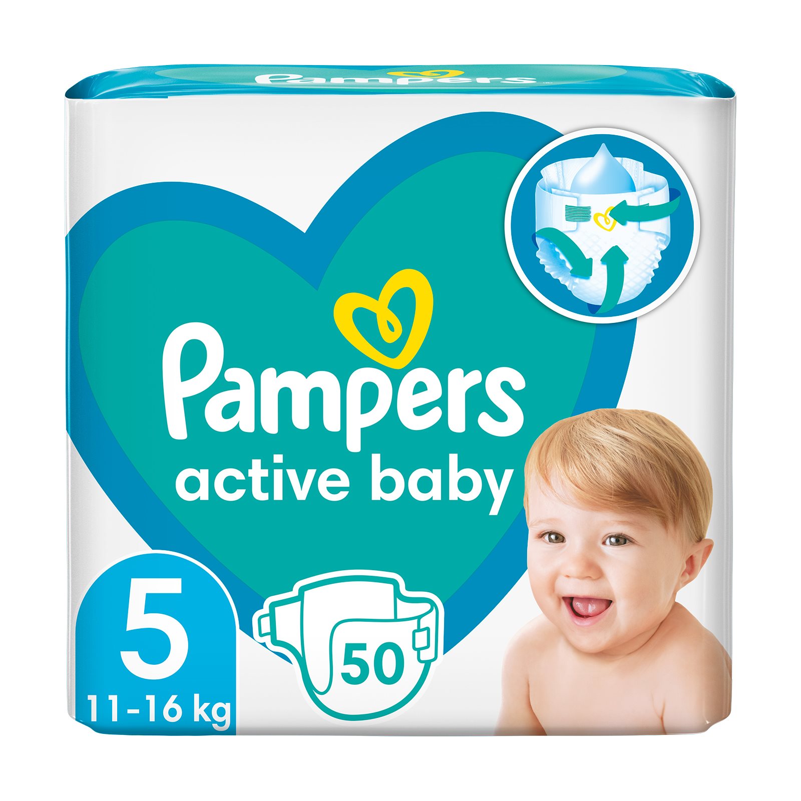 image of PAMPERS Active Baby Πάνες Νο5 11-16kg 50τεμ