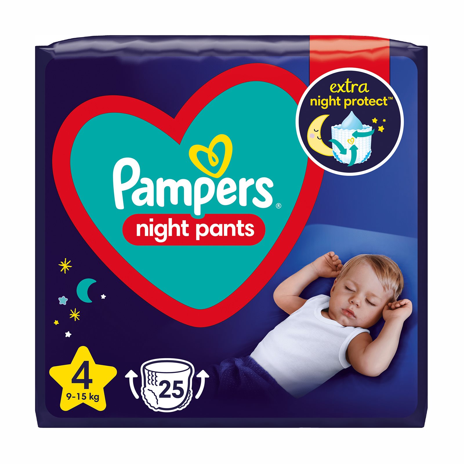 image of PAMPERS Night Pants Νo4 9-15kg 25τεμ