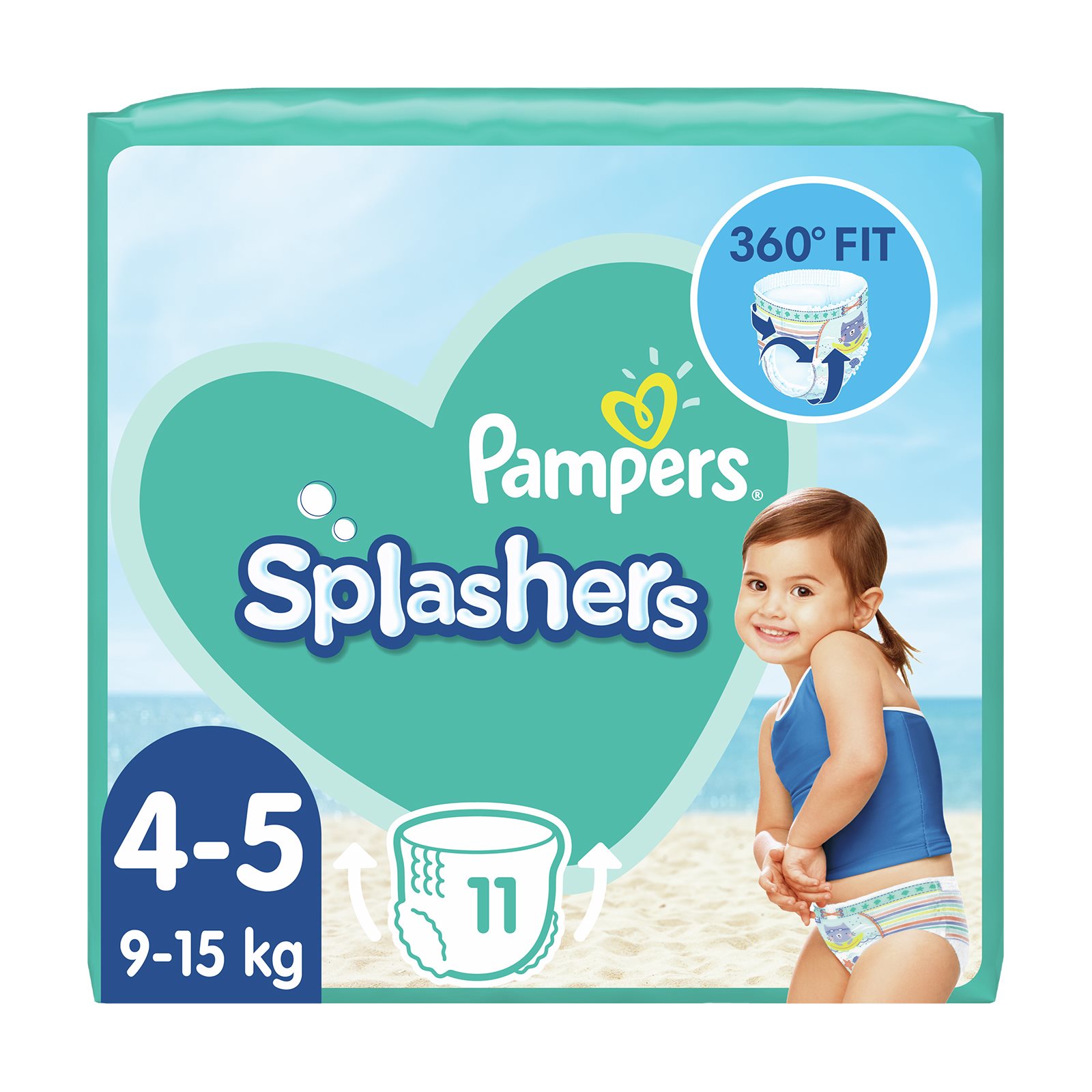 image of PAMPERS Splashers Πάνες Μαγιό Νο4-5 11τεμ