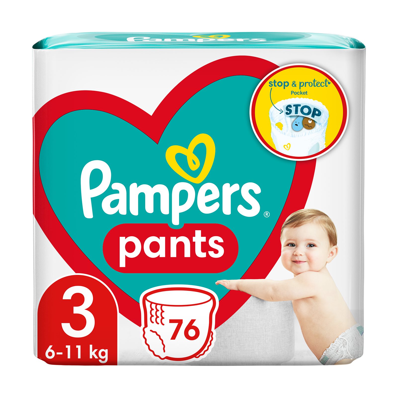 image of PAMPERS Pants Πάνες Βρακάκι Νο3 6-11kg 76τεμ